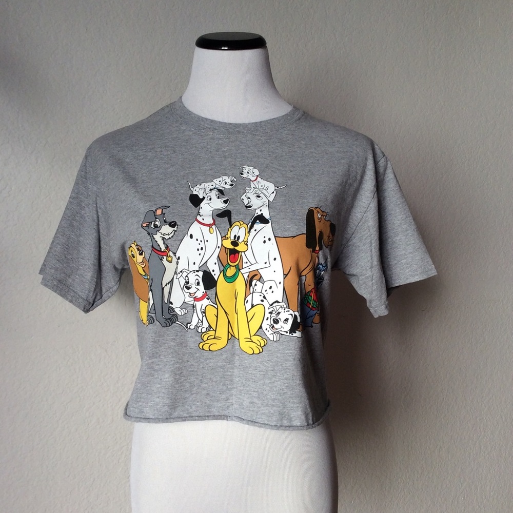 Disney Dogs Cropped Graphic Short Sleeve T-Shirt